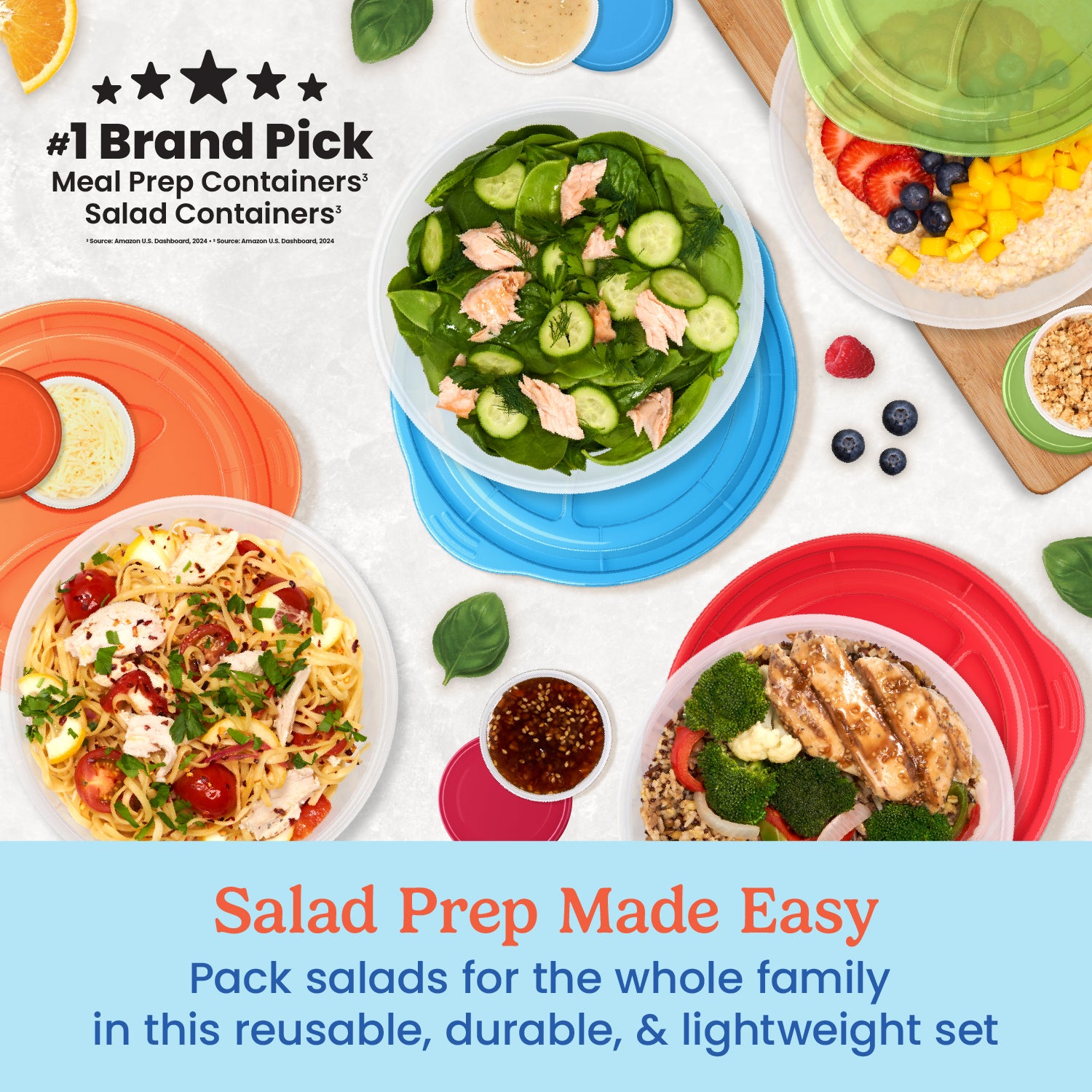 Bentgo Easyboxes Salad-to-Go Containers 8-Piece Set - Image 2